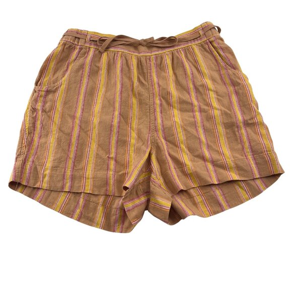 Lane Bryant Womens Striped Shorts Size 14/16 Linen & Cotton Blend - Picture 1 of 6